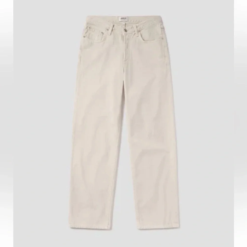AGOLDE V-Waist Baggy Straight Leg Jeans (Scone) - Picture 4 of 8